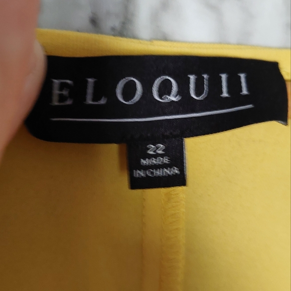 Eloquii Yellow Cocktail Dress size 22 - Picture 3 of 7